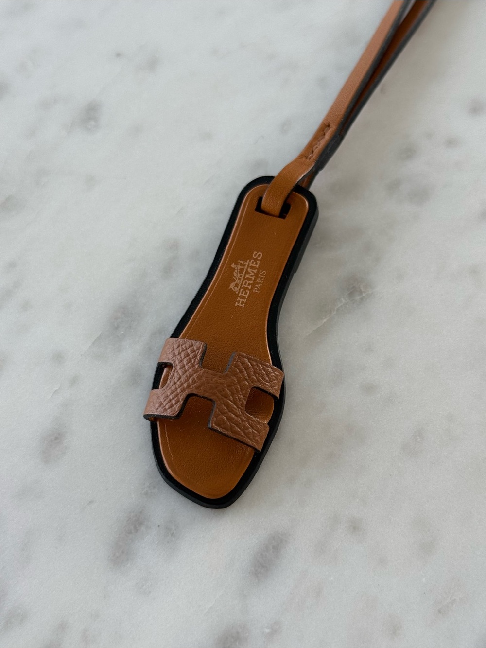Hermès Oran Nano Bag Charm Gold Epsom Leather
